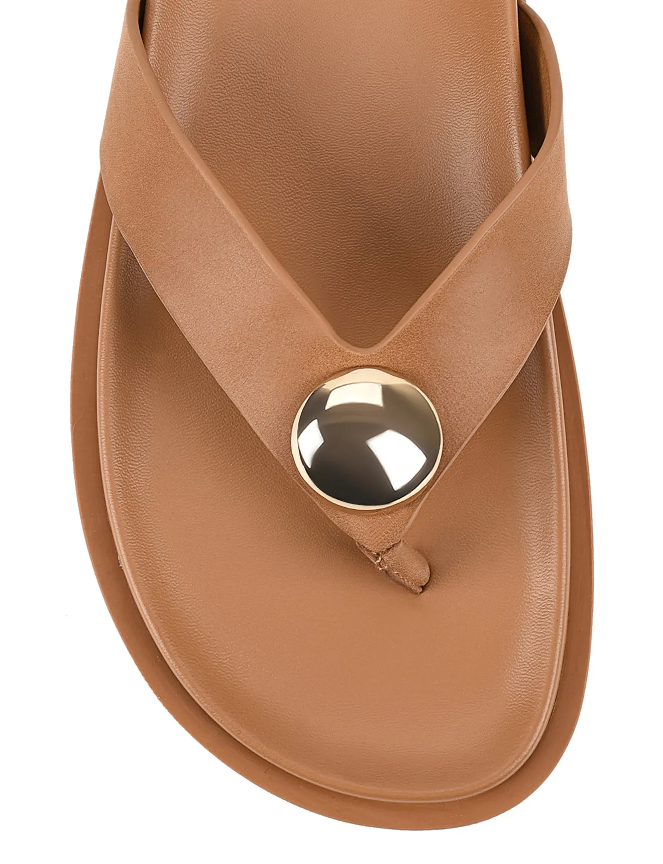 Active Sandals Lani Footbed Sandals - Tan Leather