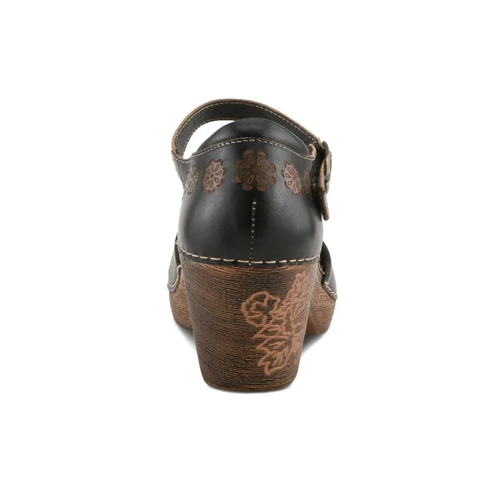 L'artiste By Spring Step Bridgitte Black Multi Leather Pump (Women's) Cole Haan Comfortable Dress Shoes