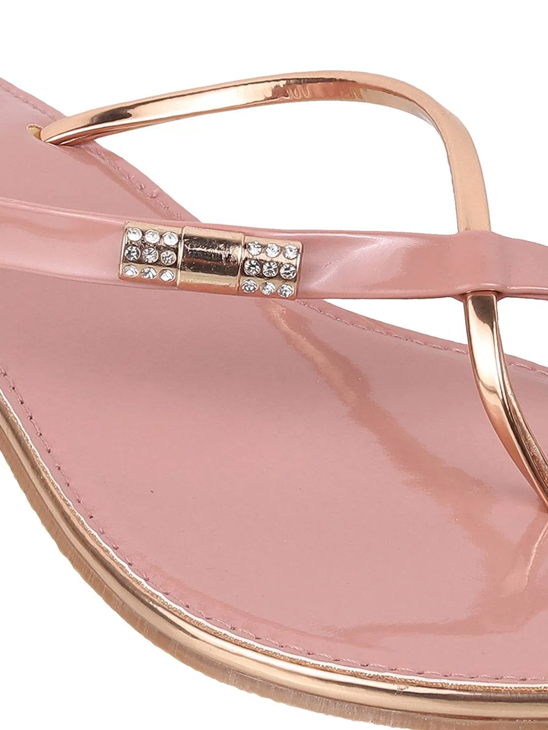 Soccer Flat Shoes Lazera Glossy Embellished Flats (1477)