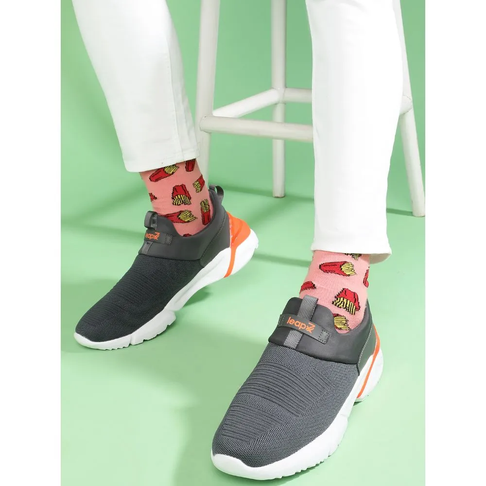 Leap7x Non-Lacing Grey Casual Slip-on Shoes For Men BRISK-01 By Liberty Casual Shoes Older Women