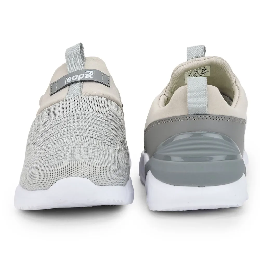 Casual Shoes To Wear With Slacks Leap7x Non-Lacing Light Grey Casual Slip-on Shoes For Men BRISK-01 By Liberty