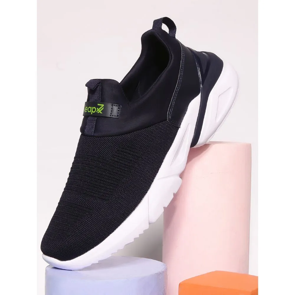 Casual Dress Shoes Wide Leap7x Non-Lacing Navy Blue Casual Slip-on Shoes For Men BRISK-01 By Liberty