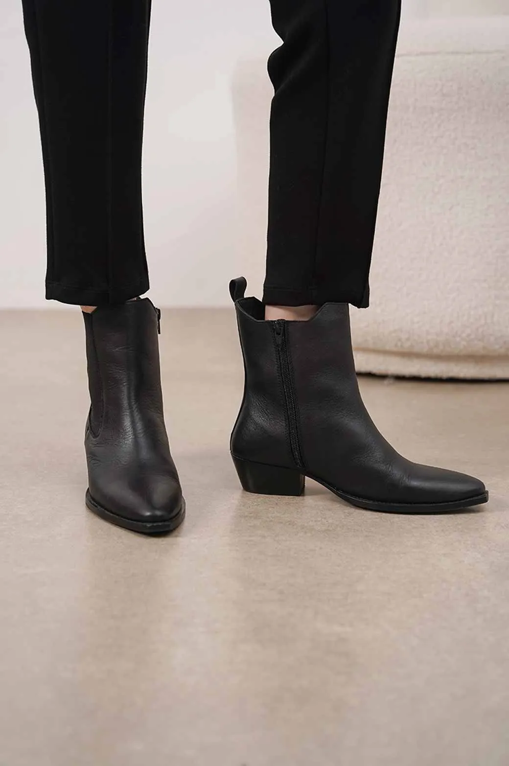 Knee High Boots For Big Calves LEATHER COWBOY BOOTS