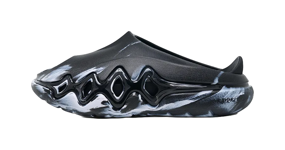 Pool Slides Footwear Rigorer Shark 3 Slides - Black White Slide Slippers for Unisex