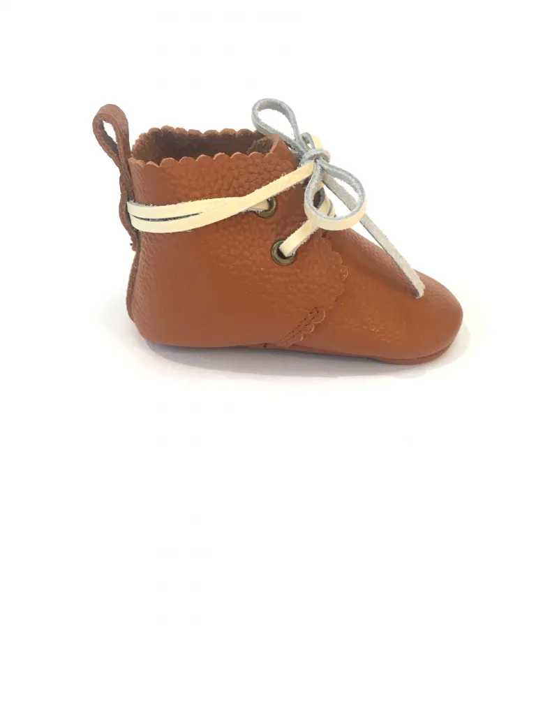 Mabel Laced Ankle Boots - Tan Rudyard Kipling Poem Boots