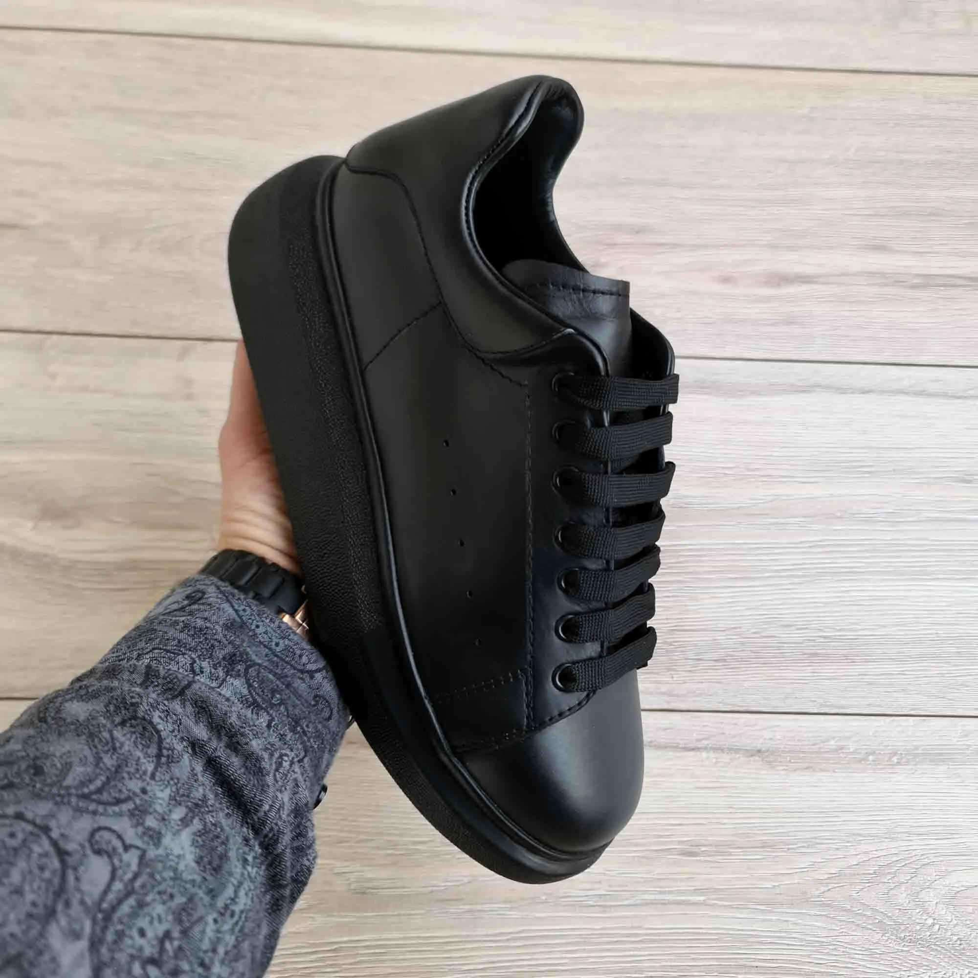 Lift Black Soft Genuine Leather Sneakers | Platform High Sole Greatest Sneakers Of All Time