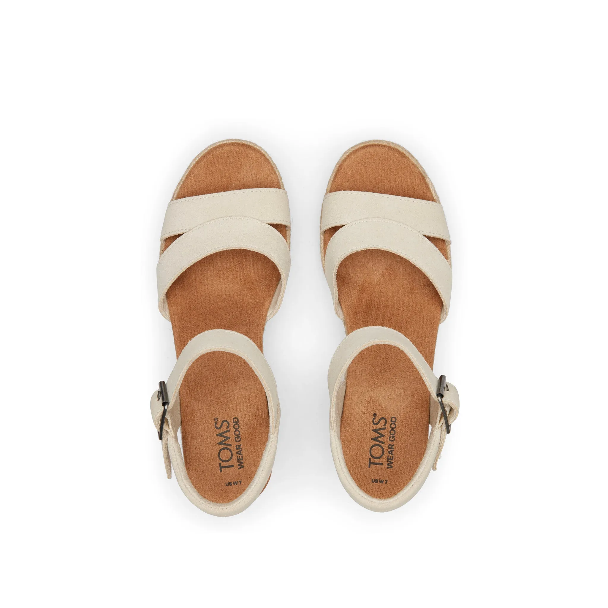 Audrey Cream Suede Wedge Sandal Resort Costa Rica
