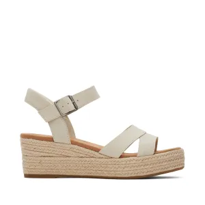 Audrey Cream Suede Wedge Sandal Sandals Rewards Levels