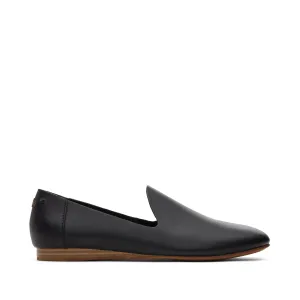 Darcy Black Leather Flat Flat Shoes Or Heels For Squats