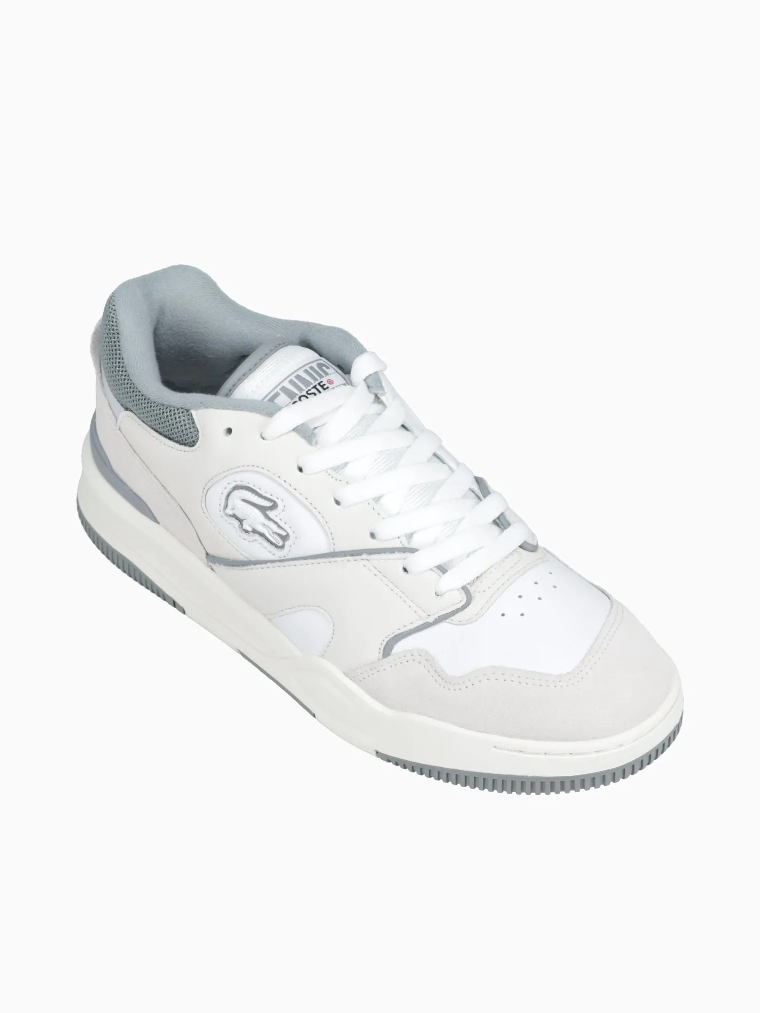 Flat Workout Shoes For Lifting Lineshot 124 Wht Gry leather