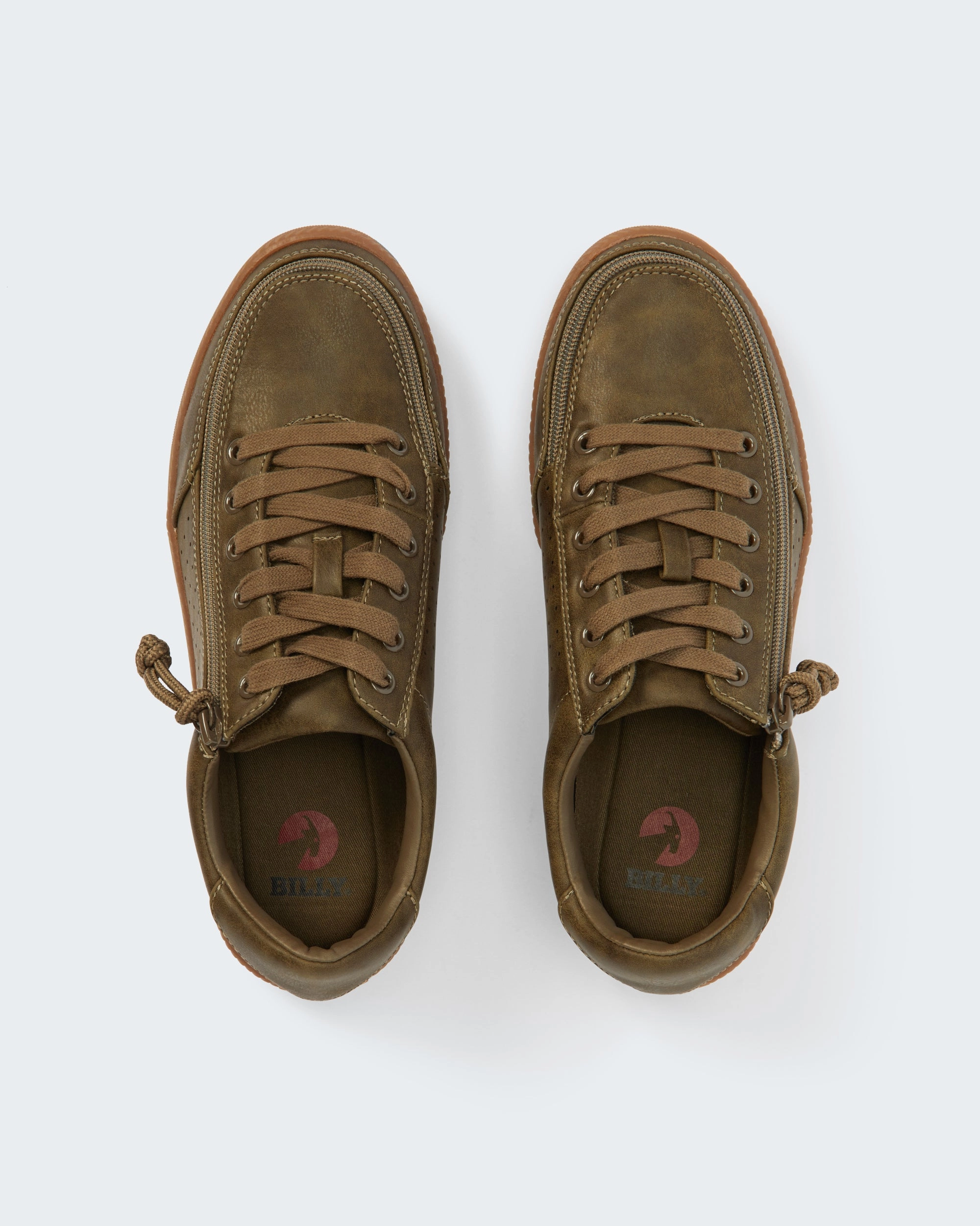 Rubber Soled Basketball Shoes Low Rise Sneaker (Men) - Olive