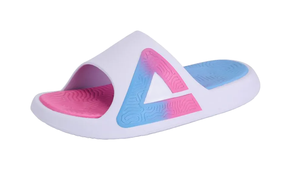 Gemma Ii Mule Slippers PEAK State Extremely Large Triangle 1.0 Slide Slippers Unisex White Pink Blue