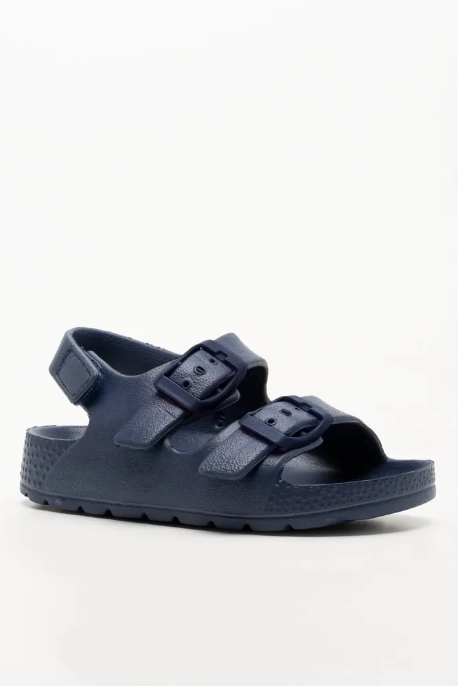 Sandals Royal Caribbean Jamaica Double Strap Sandals Navy