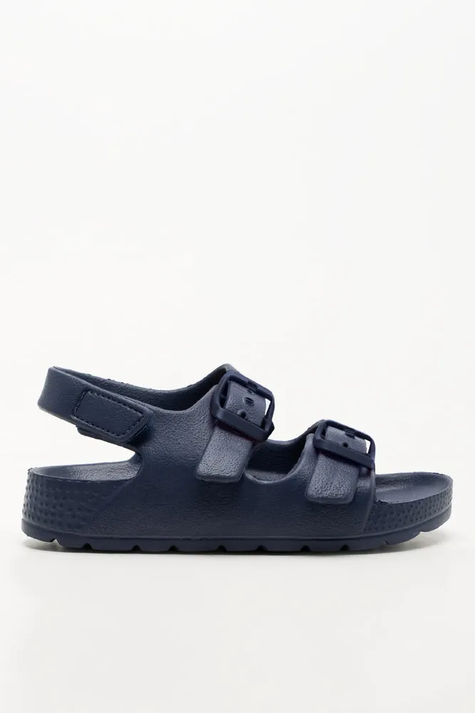 Salvatore Ferragamo Sandals Double Strap Sandals Navy