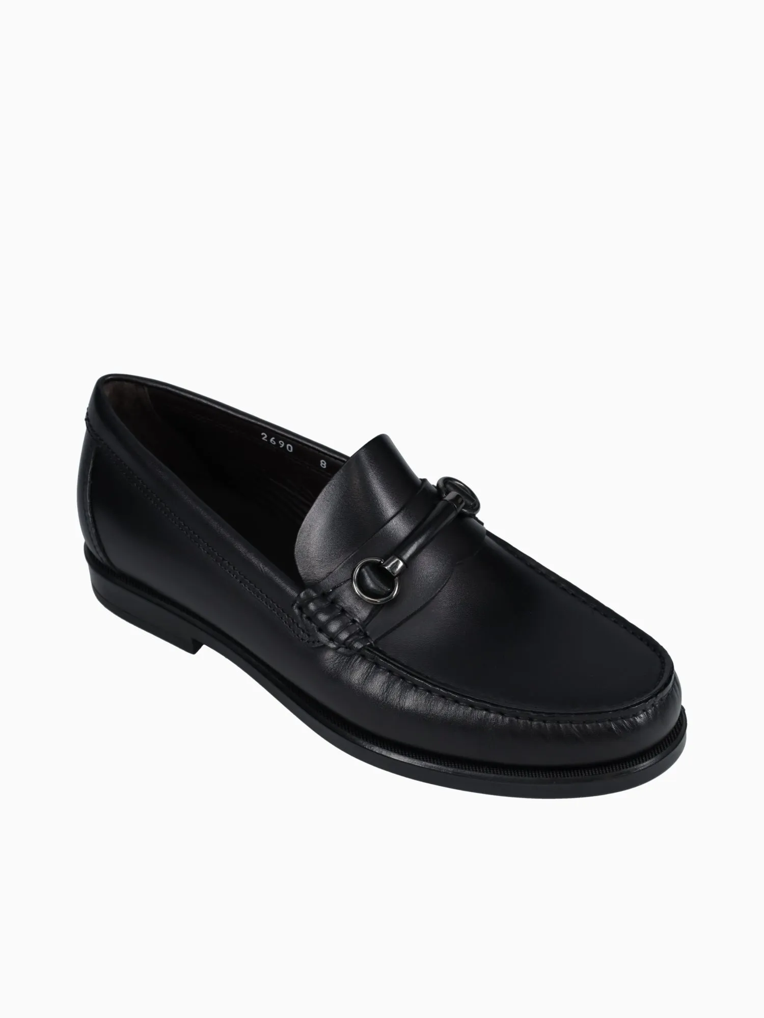 Ladies Penny Loafers Macon Nero Cortina