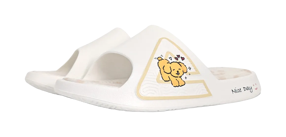 Knitting Slippers Free Pattern PEAK Tai Ji1.0 Quiet Cushioning Slide Slippers Unisex Ivory Yellow