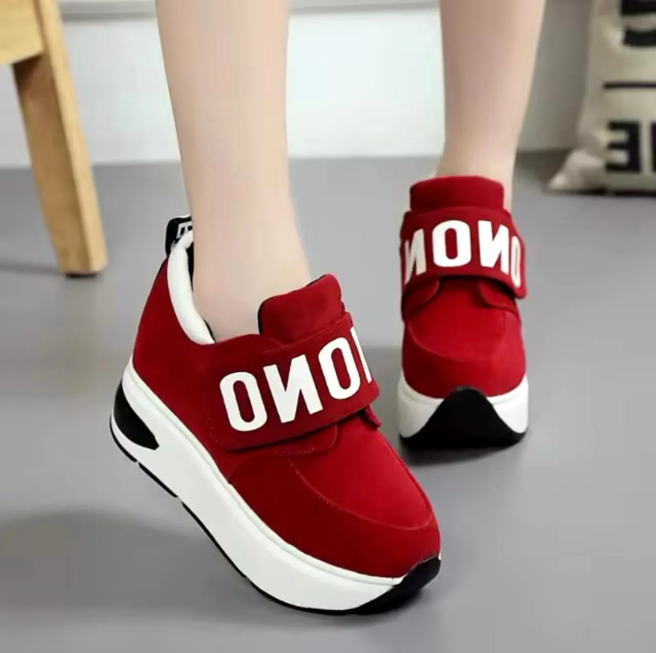 Malina high sole Basketball Shoes With Straps