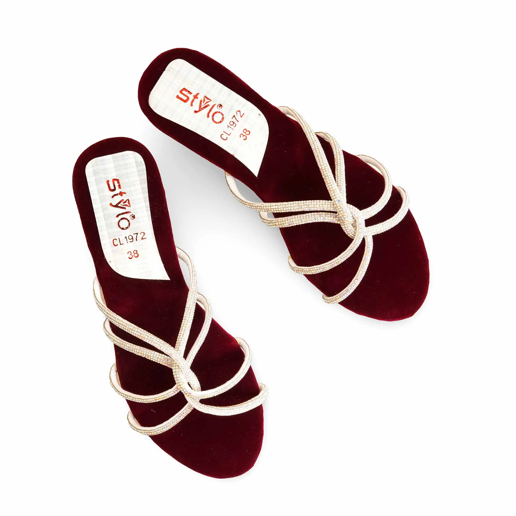 Maroon Casual Slipper For Women CL1972 Padded Flat Shoes