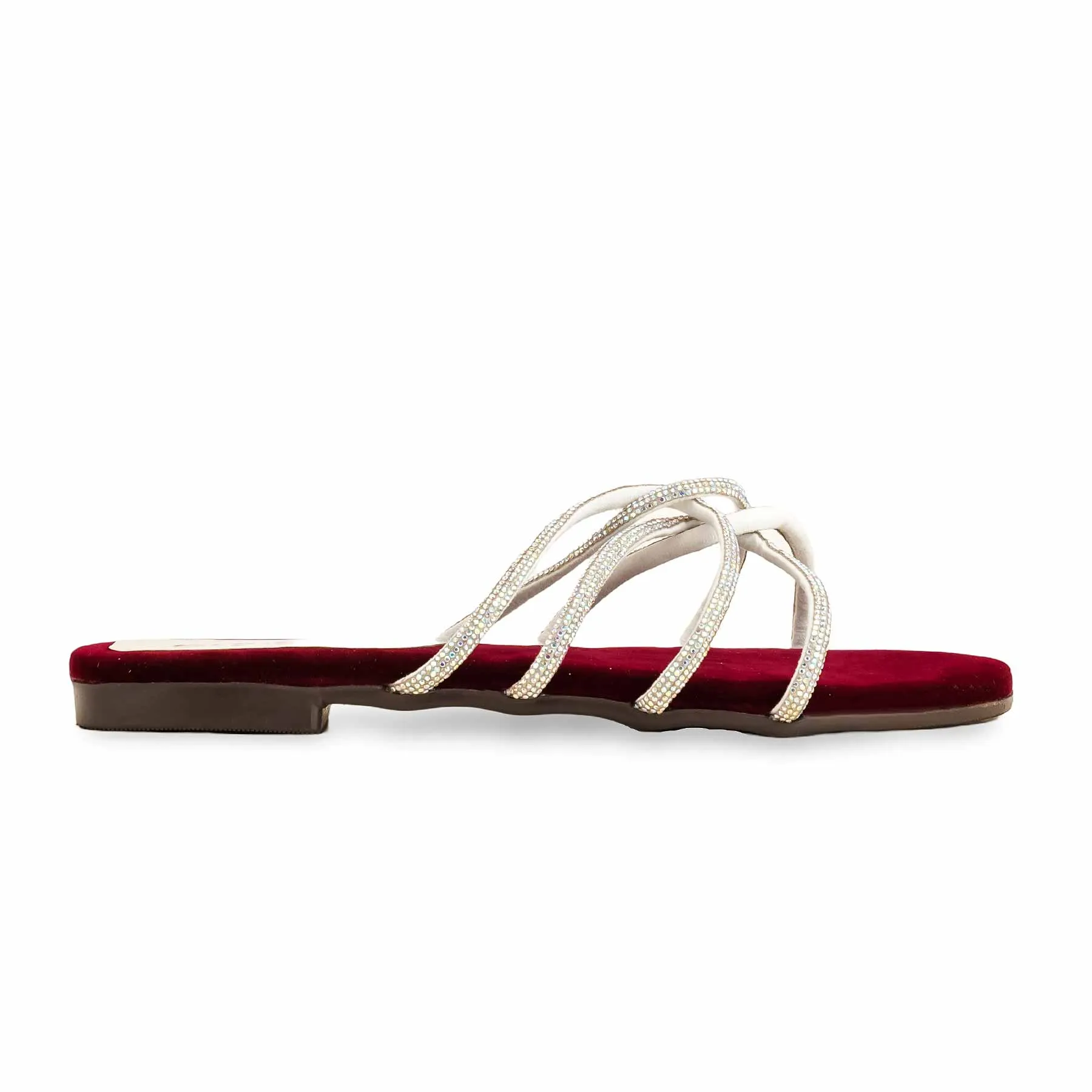 Maroon Casual Slipper For Women CL1972 Flat Post Op Shoe