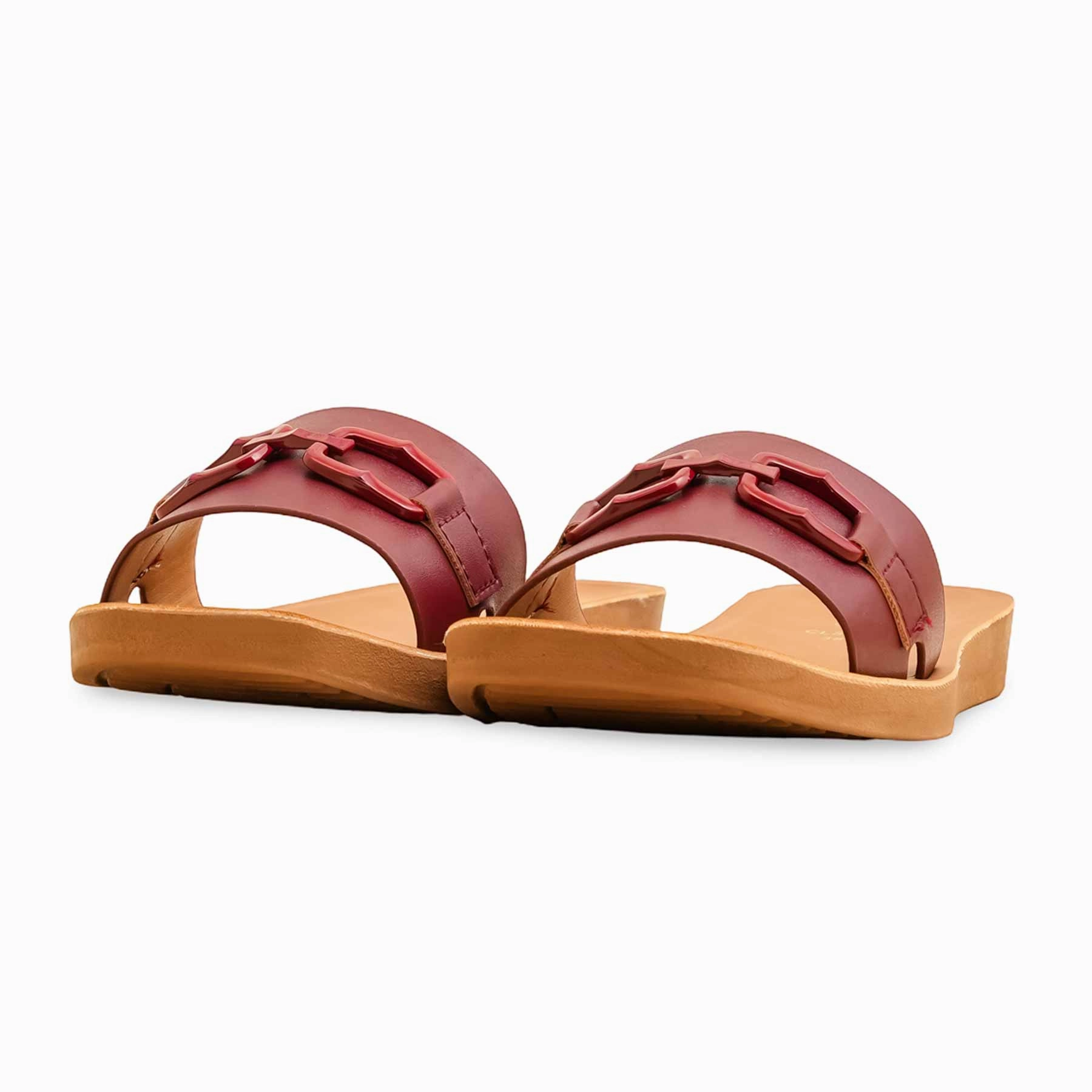 Cute Shoes For Flat Feet Maroon Casual Softy For Women CL5511