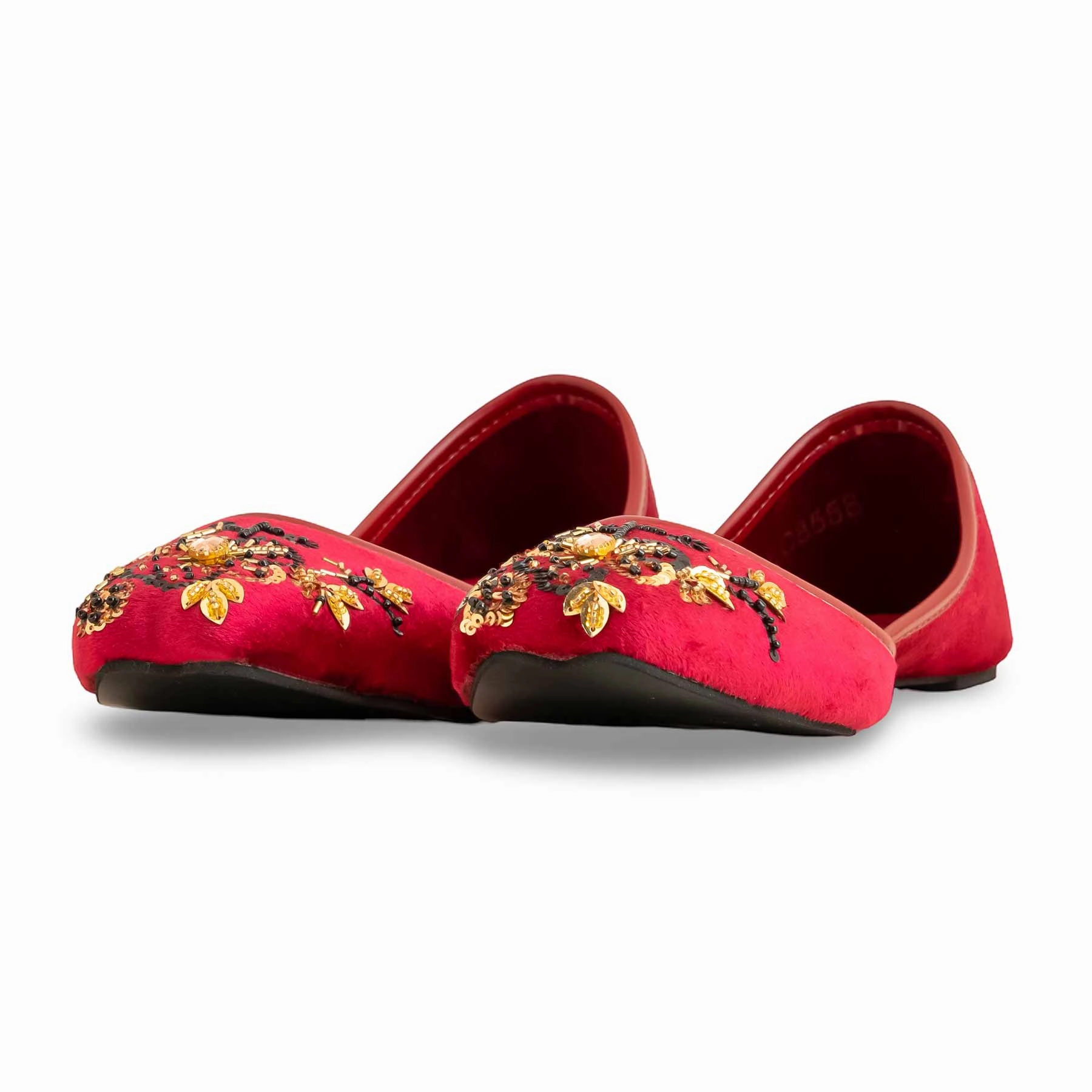 Maroon Fancy Women Khusa EC8558 Slingback Flats Shoes