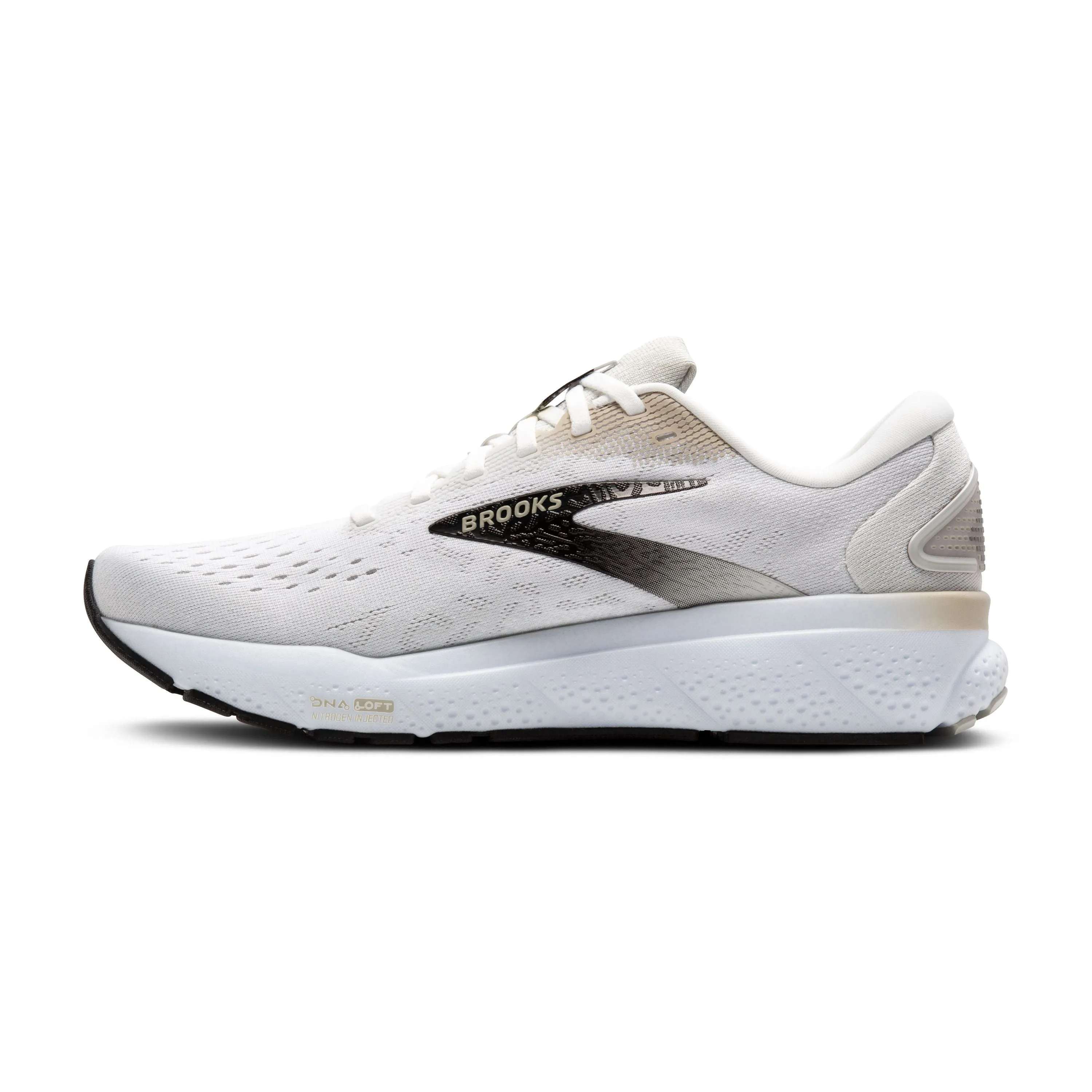 Brooks | Ghost 16 | Men's | White/Cream/Pink Flex Experience Run Road Running Shoes