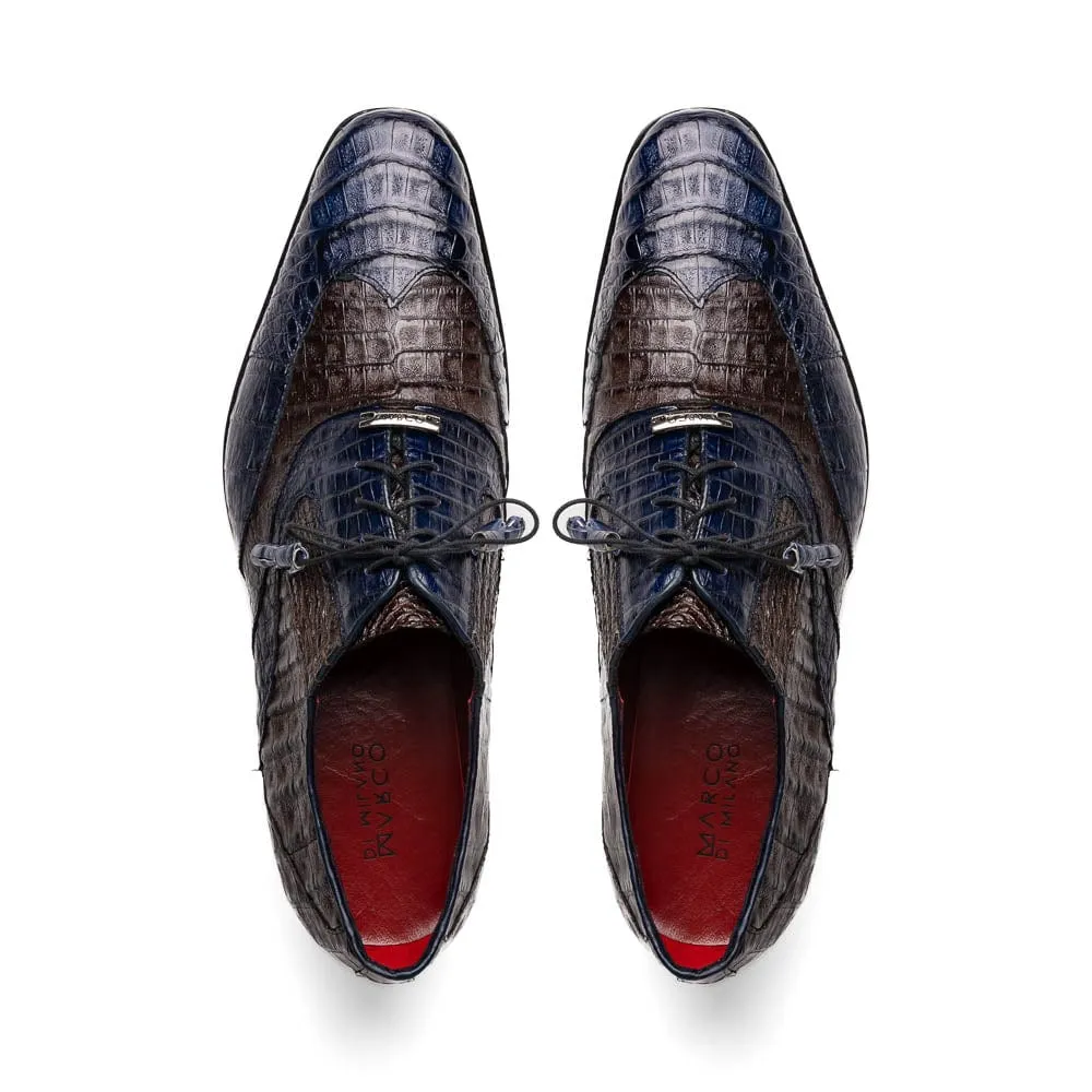 Luciano Navy / Brown Dress Shoes For Florsheim