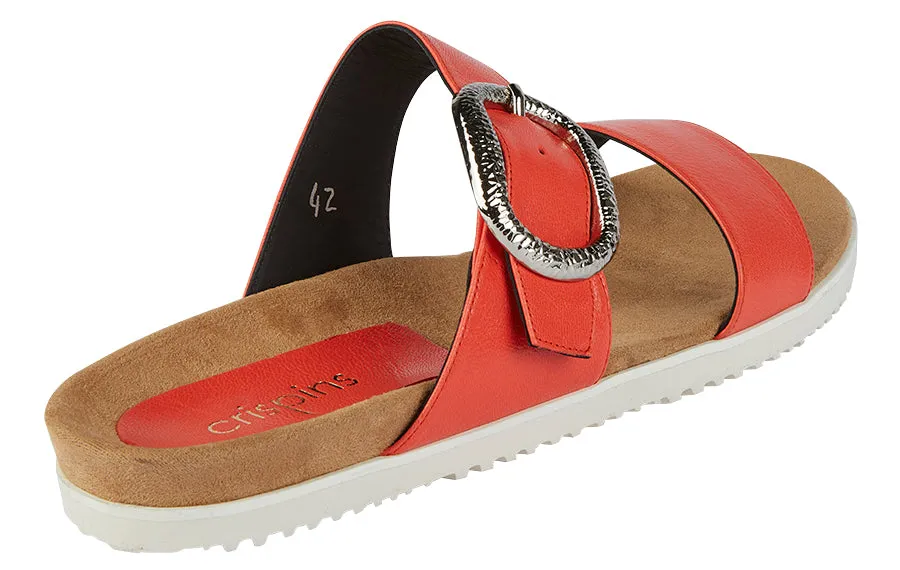 Mdf Quickbuy Coral Leather Sandals Closed Toe