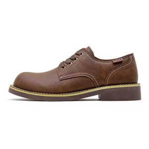 Men Classic Cowhide Leather Casual Work Shoes Casual Shoes Chinos