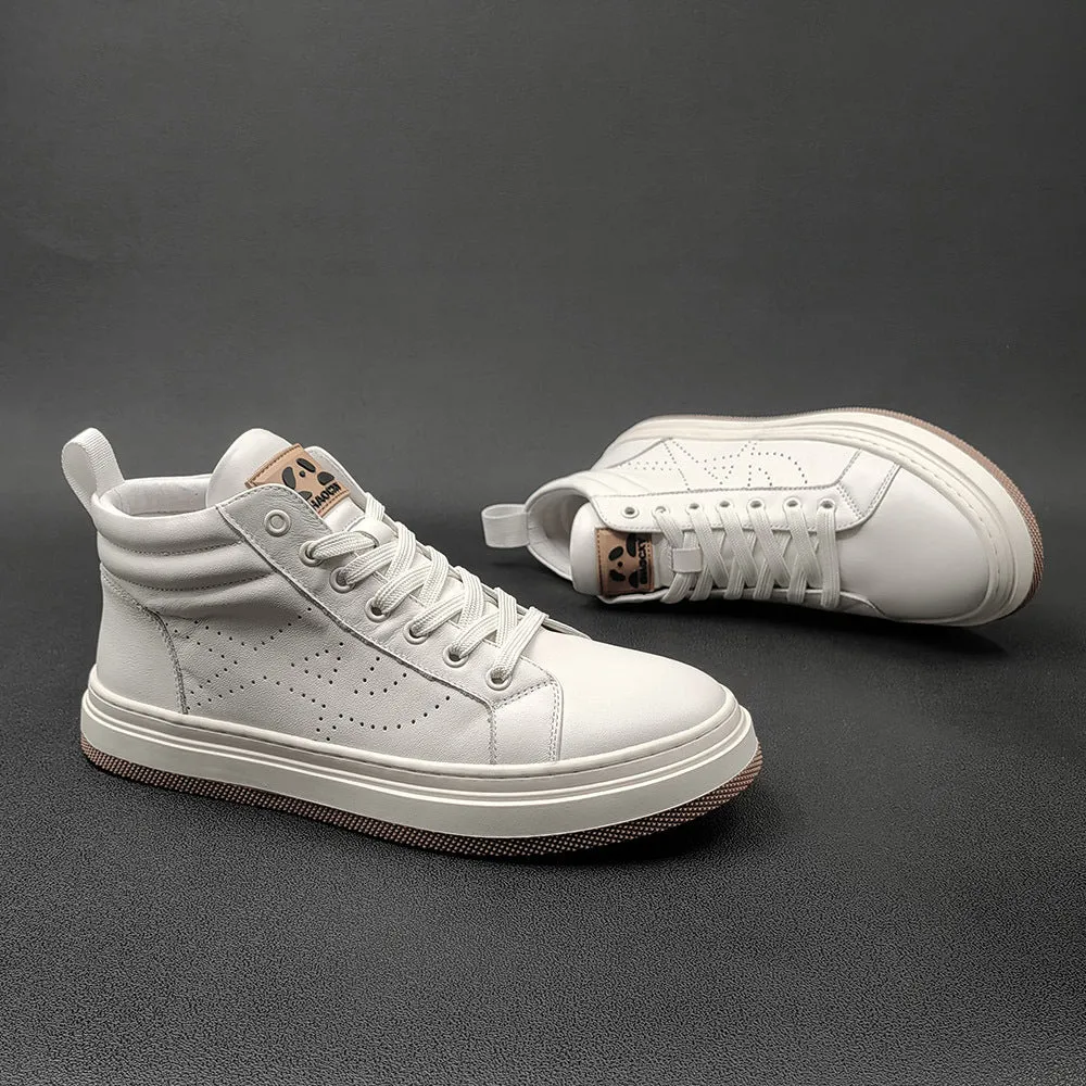 Men Fashion Breathable Leather Casual High Top Shoes Originals Campus Oos Casual Shoes