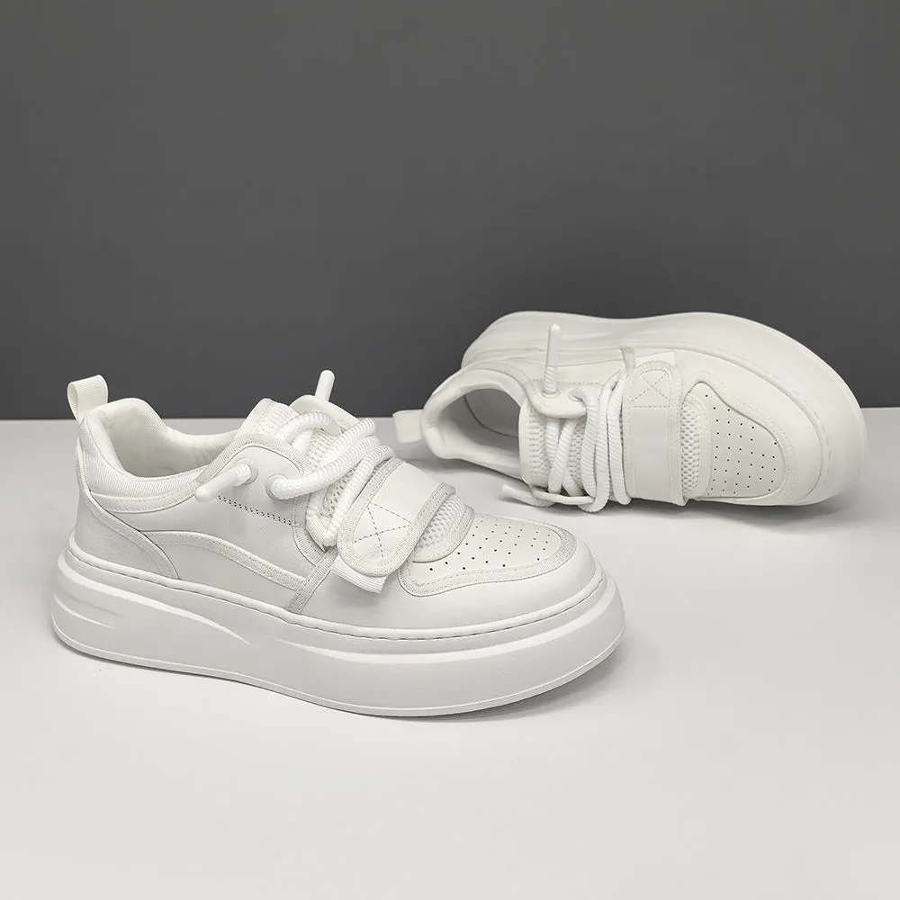 Boxing Shoes Casual Wear Men Fashion Breathable Velcro Tape Thick Soled Casual Shoes