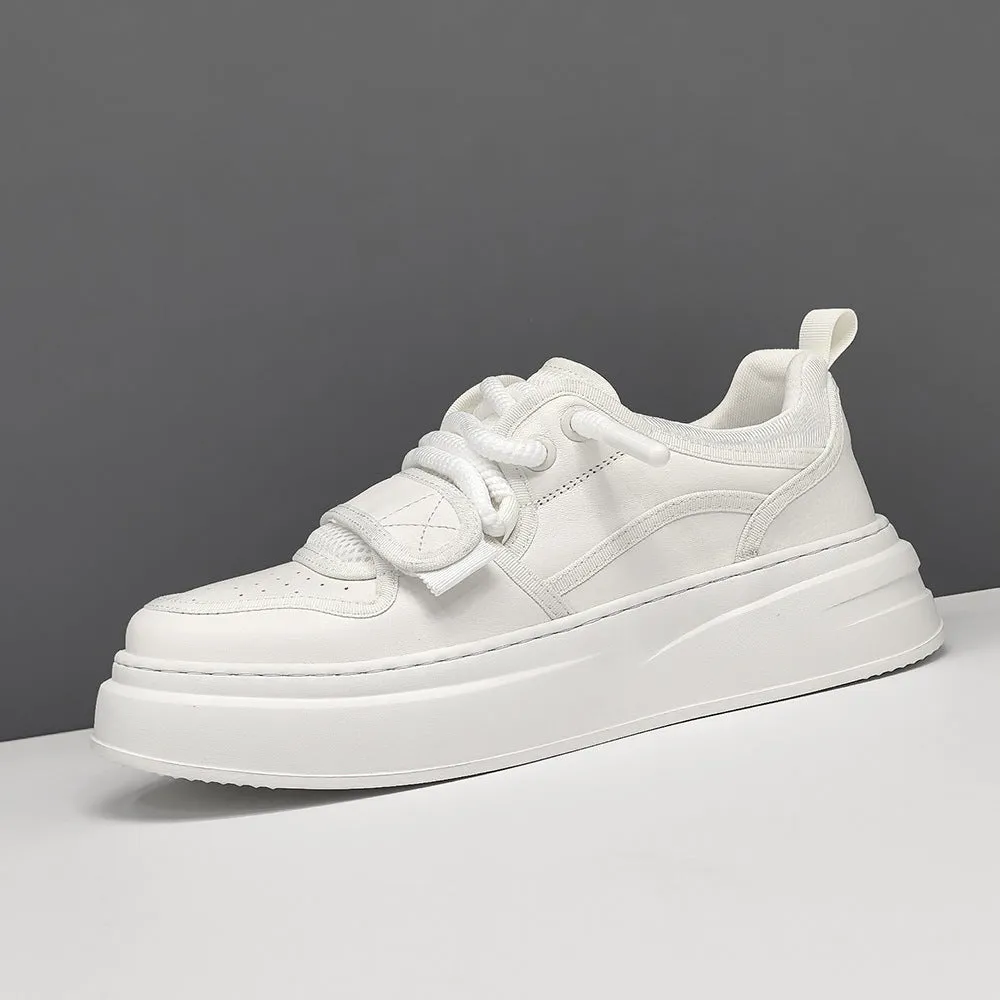 Casual Fancy Shoes Men Fashion Breathable Velcro Tape Thick Soled Casual Shoes