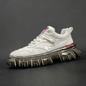 Men Fashion Leather Patchwork Thick Soled Casual Shoes Air Max 97 Casual Shoes