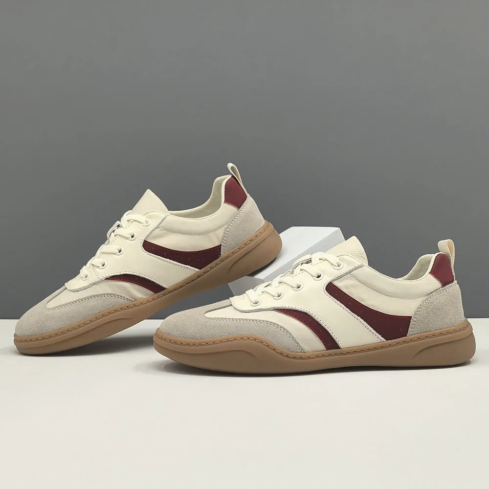 Men Fashion Patchwork Leather Trendy Casual Sneakers Casual Collection Golf Shoes