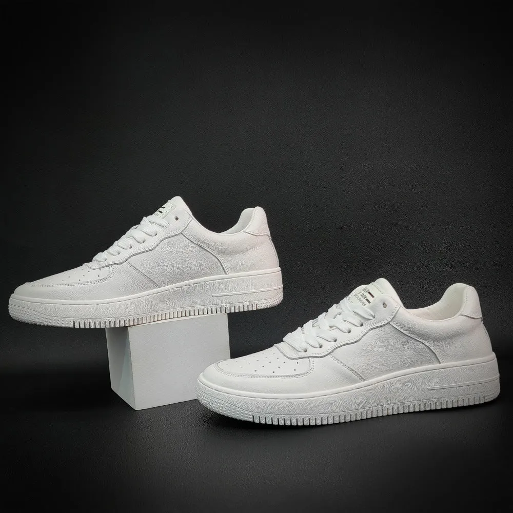 Men Fashion Pure White Casual Skate Sneakers Top 5 Casual Shoes