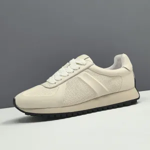 Mule Casual Shoes Men Fashion Solid Leather Breathable Casual Sneakers