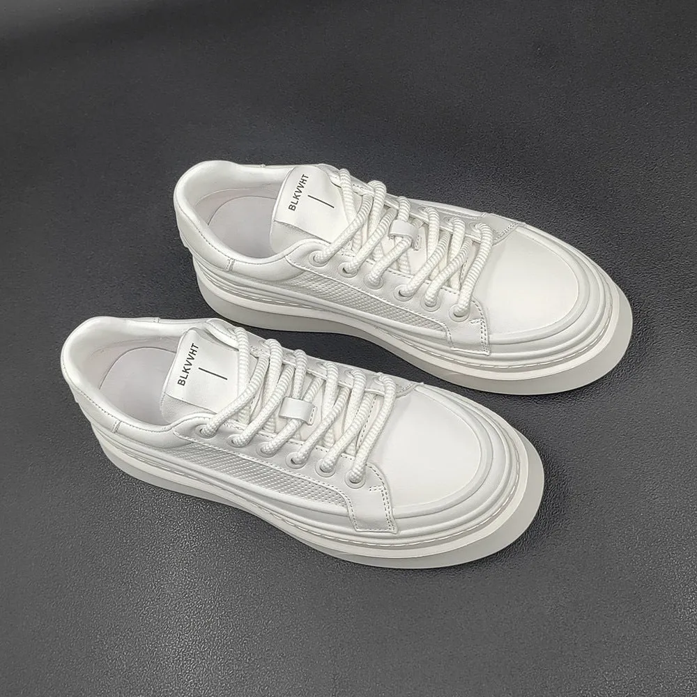 Business Casual Barefoot Shoes Men Minimalist Breathable Leather Fashion Casual Sneakers