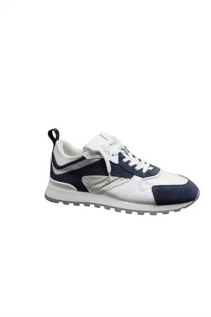 Men Runner Shoes In Bomber Denim Geox Sneakers