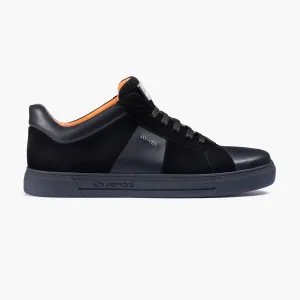 In Cloud Sneakers Men's Black Leather and Suede Sneaker