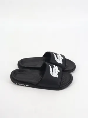 Men's Brand Logo Printed Slippers,Black Leather Casual Shoes Sale