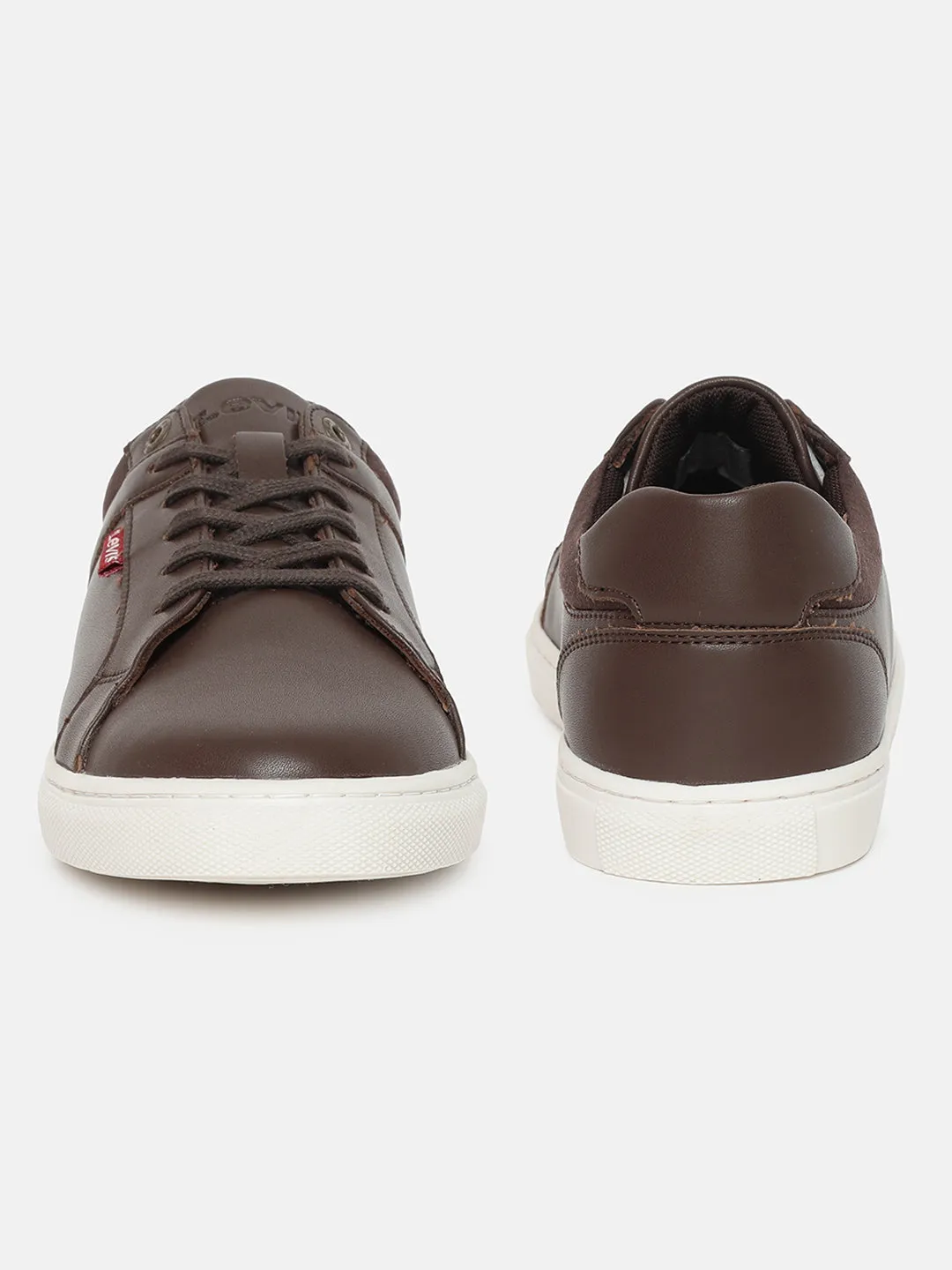 Men's Brown Solid Shoes Corporate Sneakers