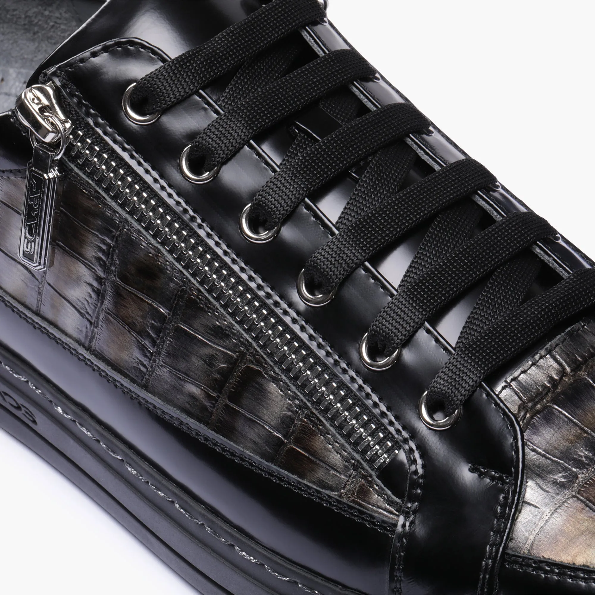 Men's Gold & Silver Leather Sneaker Sneakers Australia