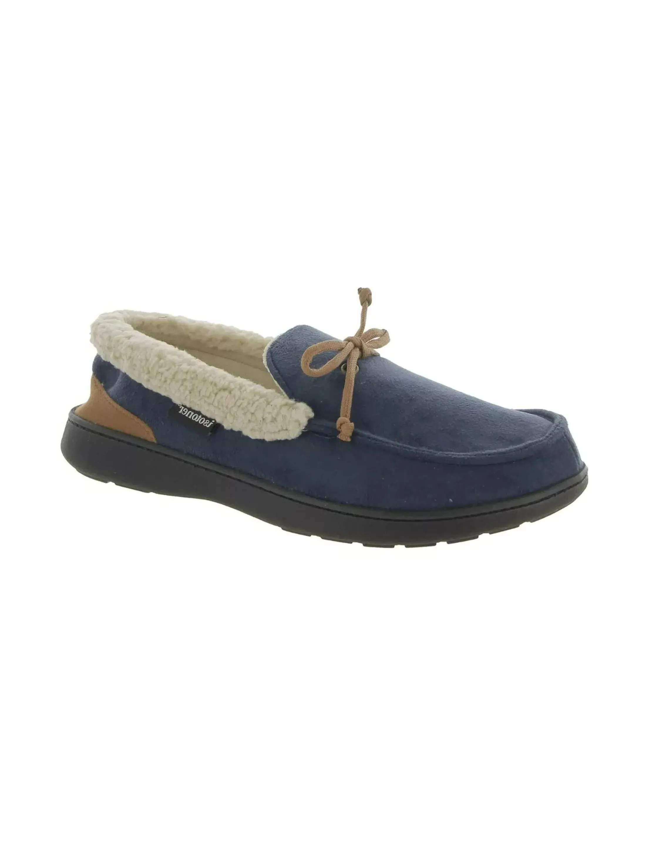 Men's Lined Comfort Bootie Slipper,Navy Casual Waterproof Winter Shoes