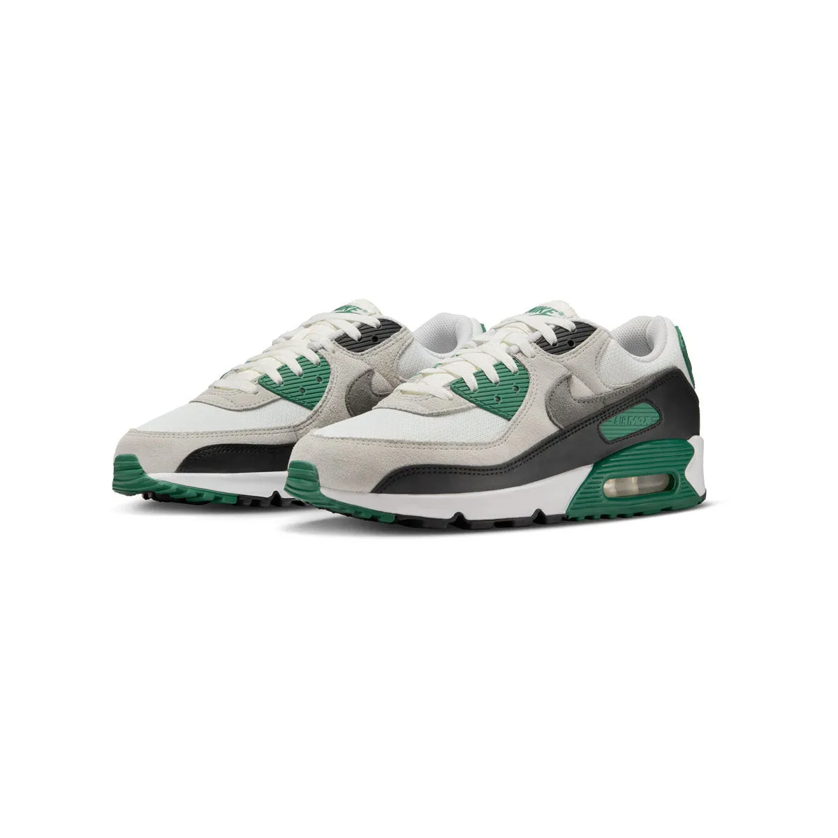 Nike Flex Running Shoe MENS NIKE AIR MAX 90_SUMMIT WHITE/SMOKE GREY-EVERGREEN AURA