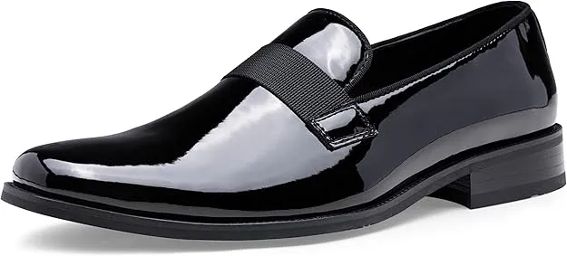 Men's Tuxedo Shoes Black Dress Shoes for Men Business Formal Mens Loafers Slip On Heren Loafers