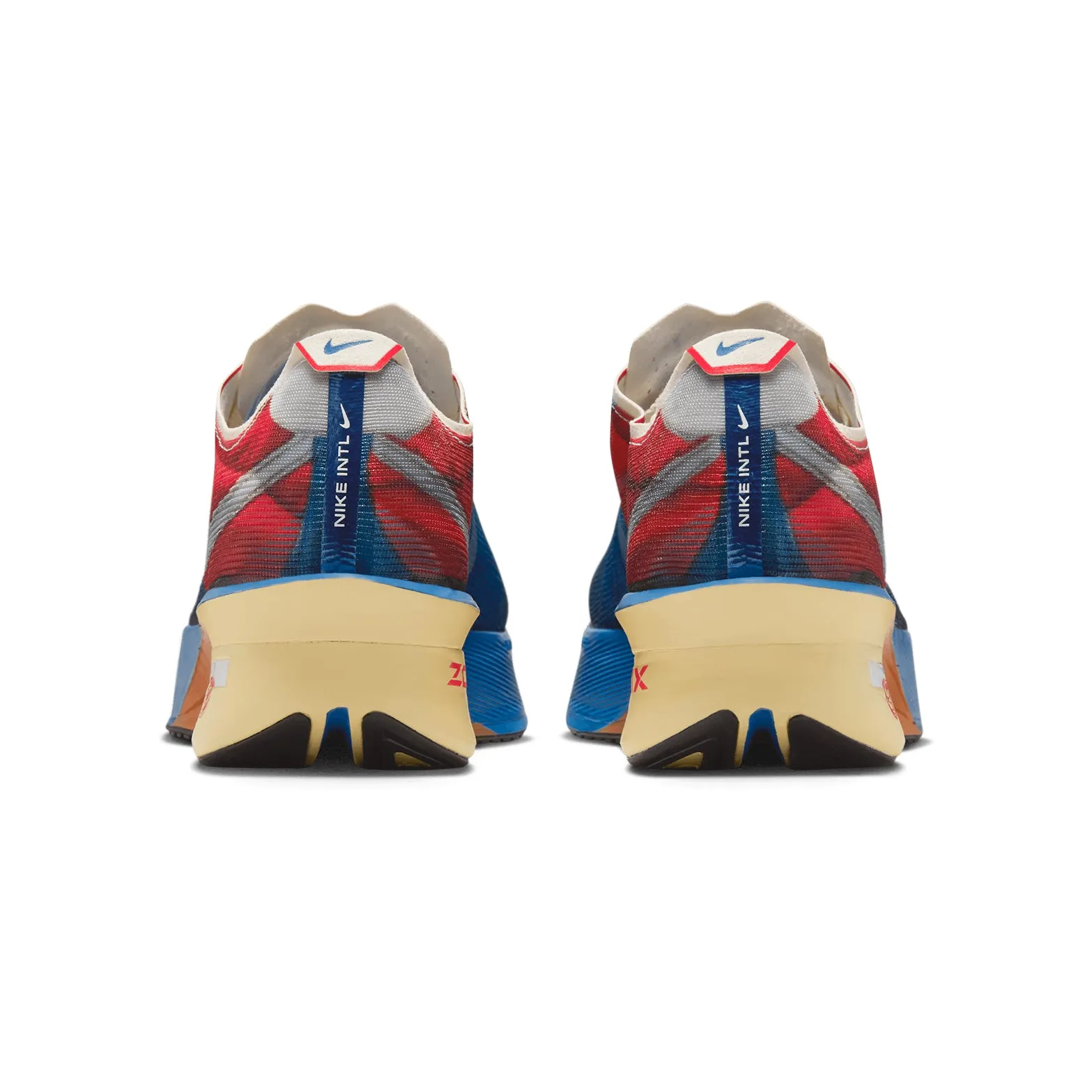 Men's Vaporfly 4 Running Shoes Multi-Colour / Mountain Blue / Fire Red / Clear New Release Nike Shoes