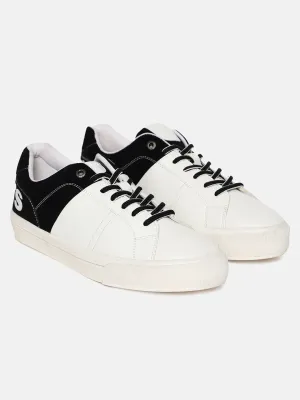 Casual Shoes  Sole Men's White And Black Colorblock Shoes