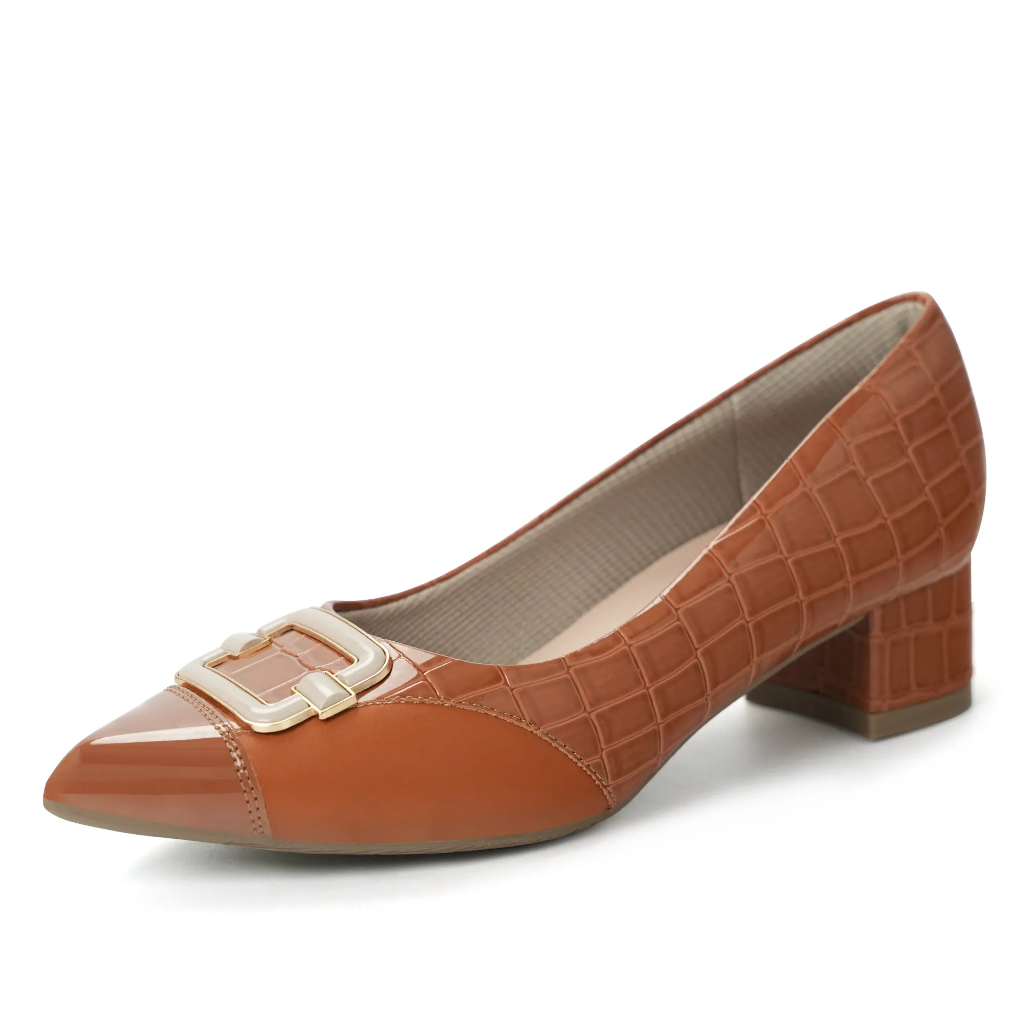 Brown Pumps Dress-Sophia Dress Shoe Rubber Covers
