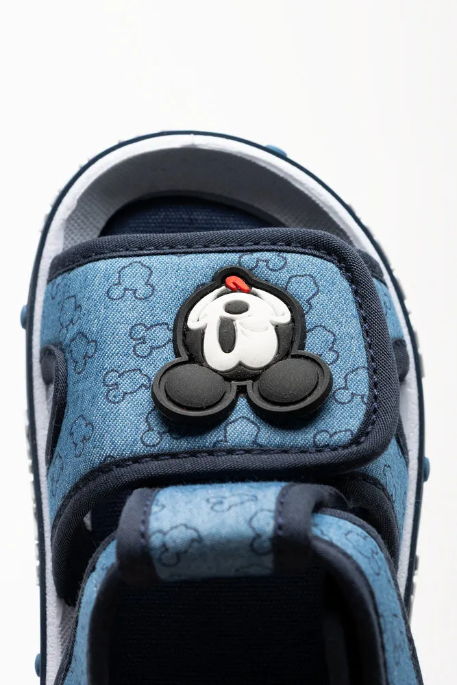 Mickey Mouse Denim Foxing Sandals Blue American Exchange Sandals