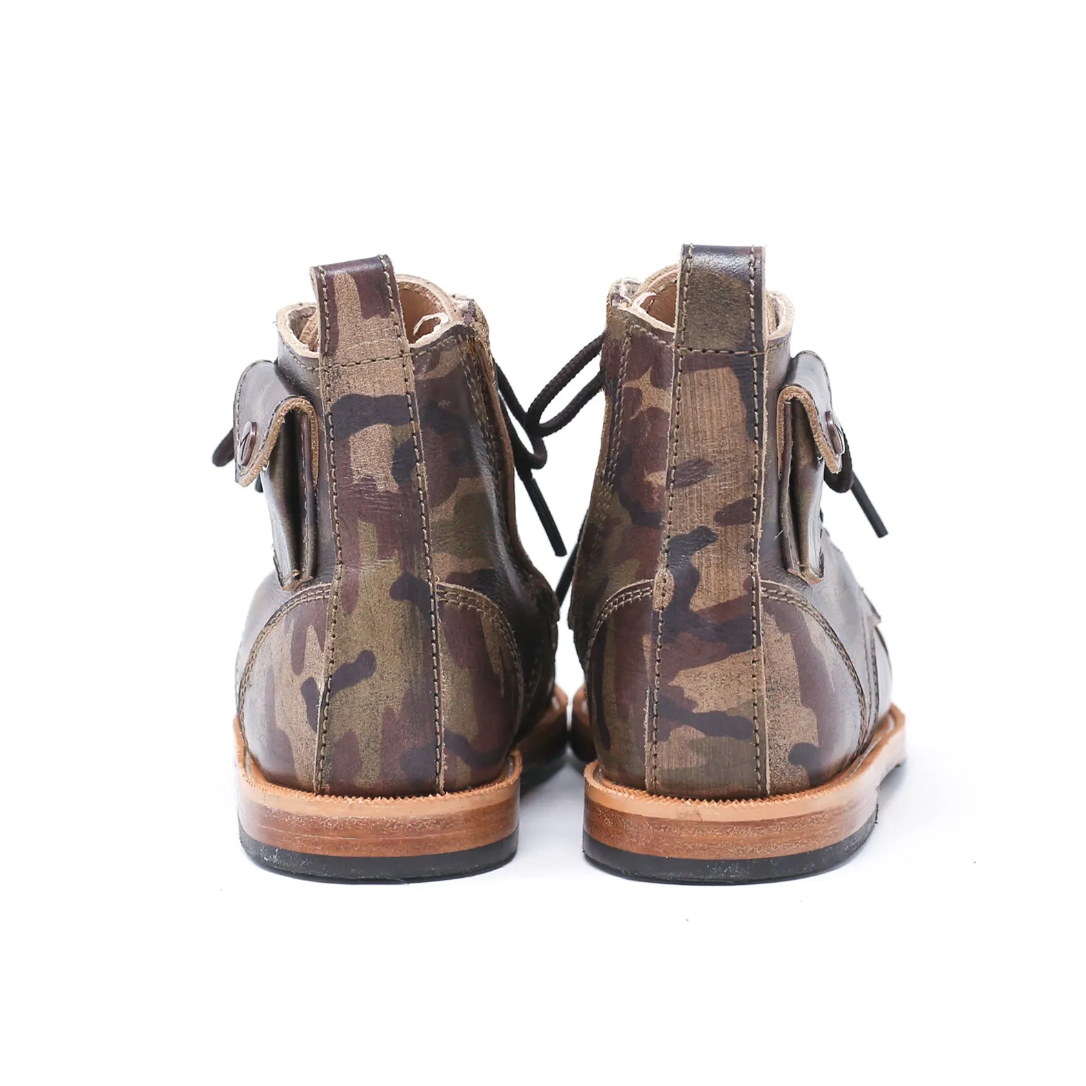 Military Discount MK2016 - Heirloom Luxe Boots Camo Cafe [Children Leather Boots]